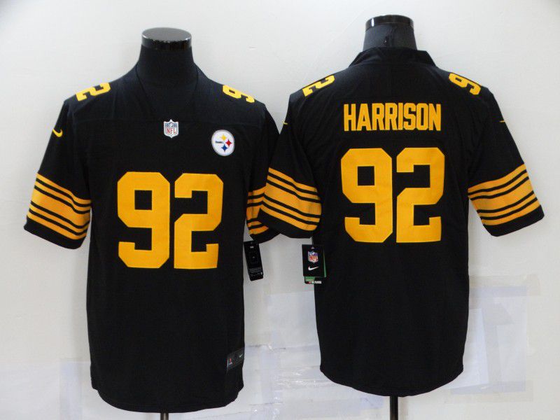 Men Pittsburgh Steelers #92 Harrison Black Nike Vapor Untouchable Limited 2021 NFL Jersey